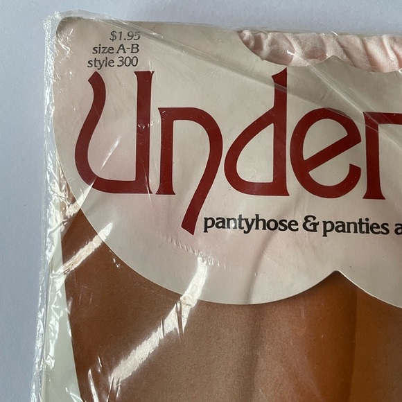 Underalls Coloralls Pantyhose Size AB Pink Panty Nude Legs Sandalfoot Vtg 1985 - Picture 4 of 8